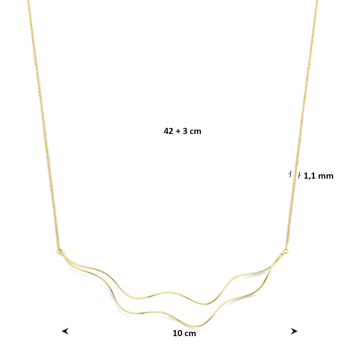 14k Geelgouden collier
