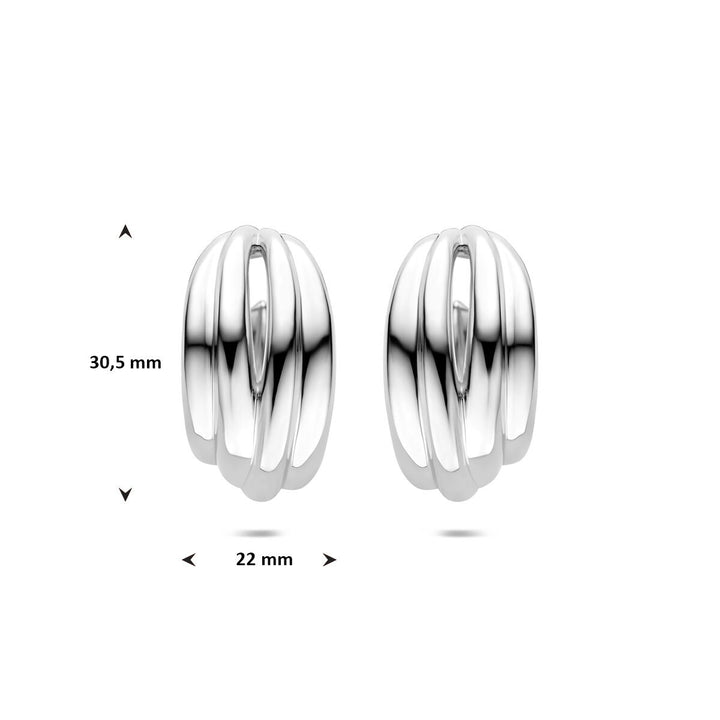 Gerhodineerd zilveren stekeroorringen dames