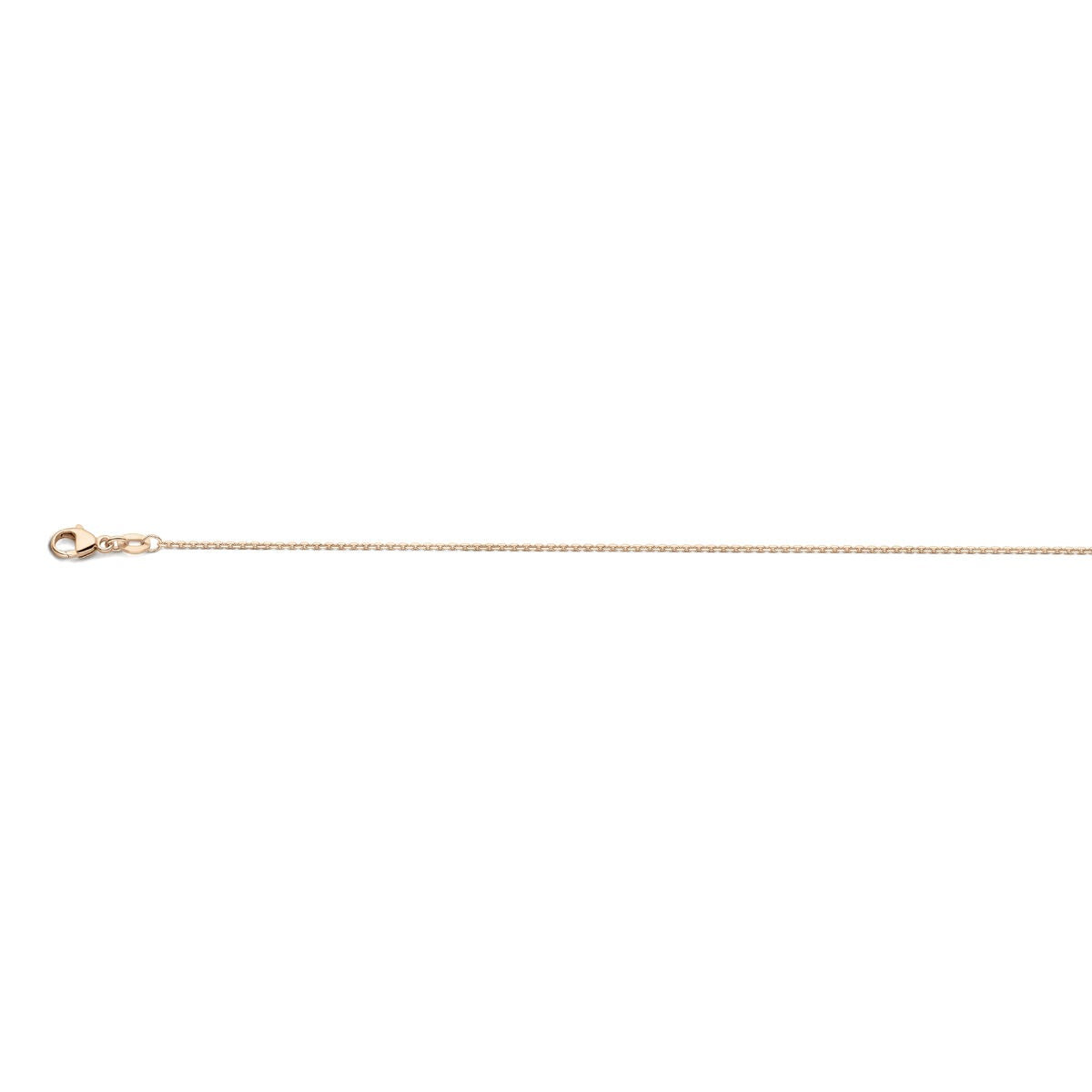 necklace anchor diamond-plated 1.1 mm 41 - 43 - 45 cm 18K rose gold