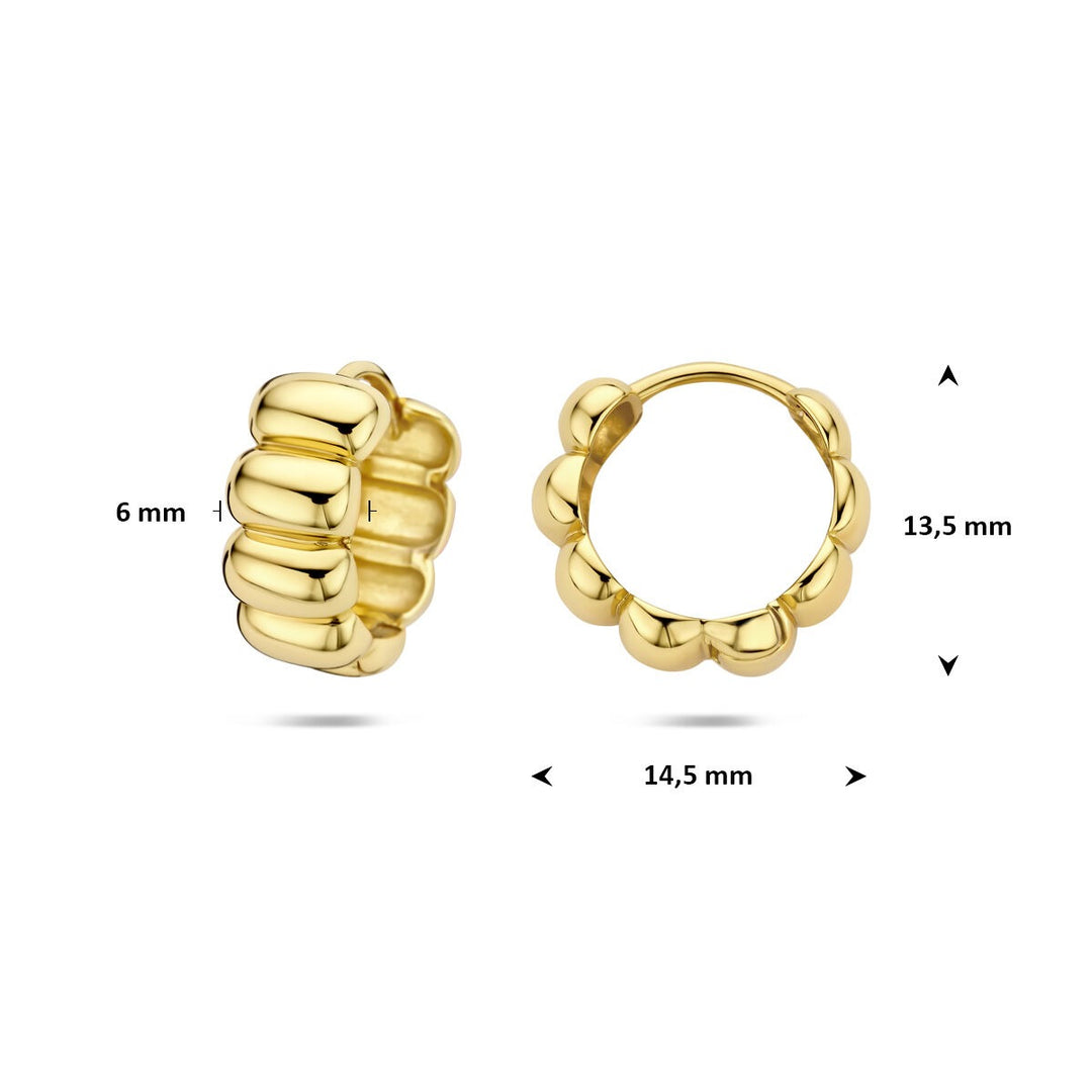 Verguld Geel Zilveren Klapoorringen