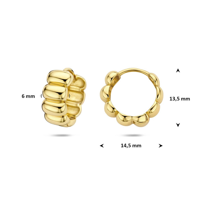Verguld Geel Zilveren Klapoorringen