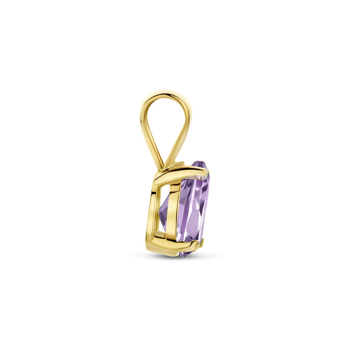 14k Geelgouden Hanger met Amethist