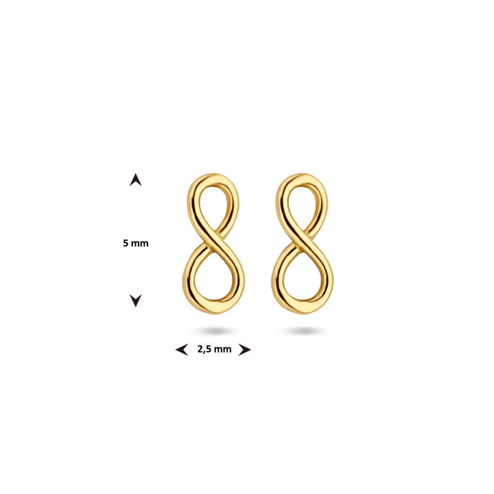14k Geelgouden Oorknoppen Infinity