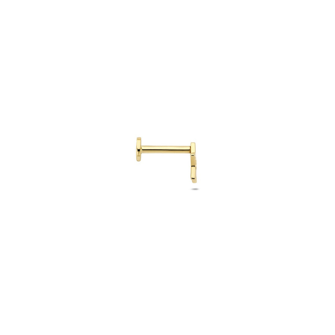 14k Geelgouden Flat Back Piercing Ster – Per Stuk