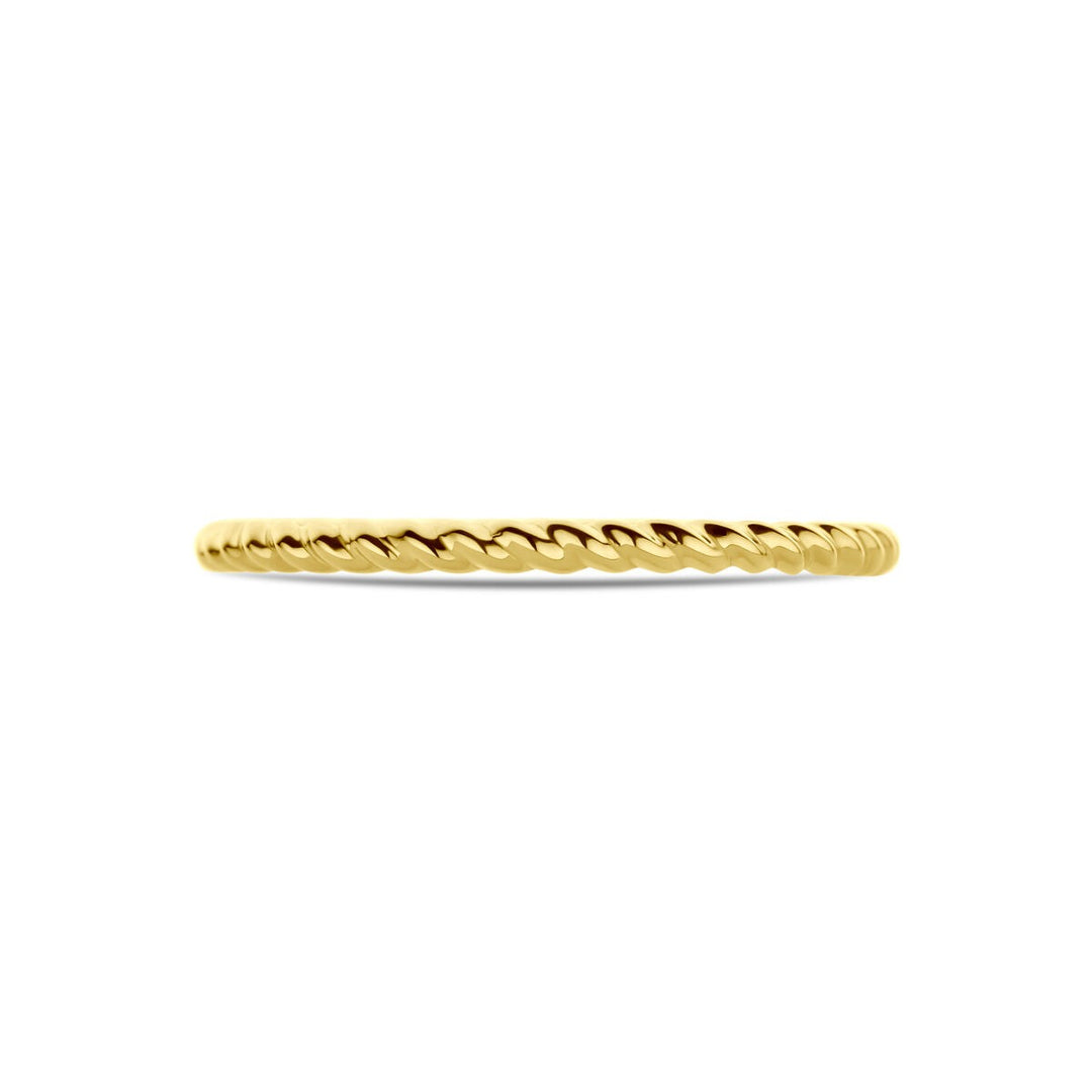 14k Geelgouden Gedraaide Damesring – 1.5mm