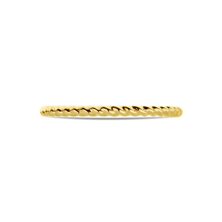 14k Geelgouden Gedraaide Damesring – 1.5mm
