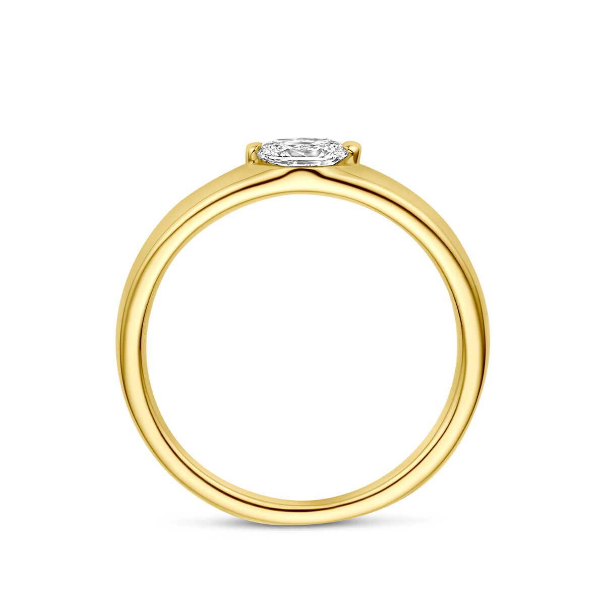 14k Geelgouden Ring met Diamant 0,32 ct Solitaire