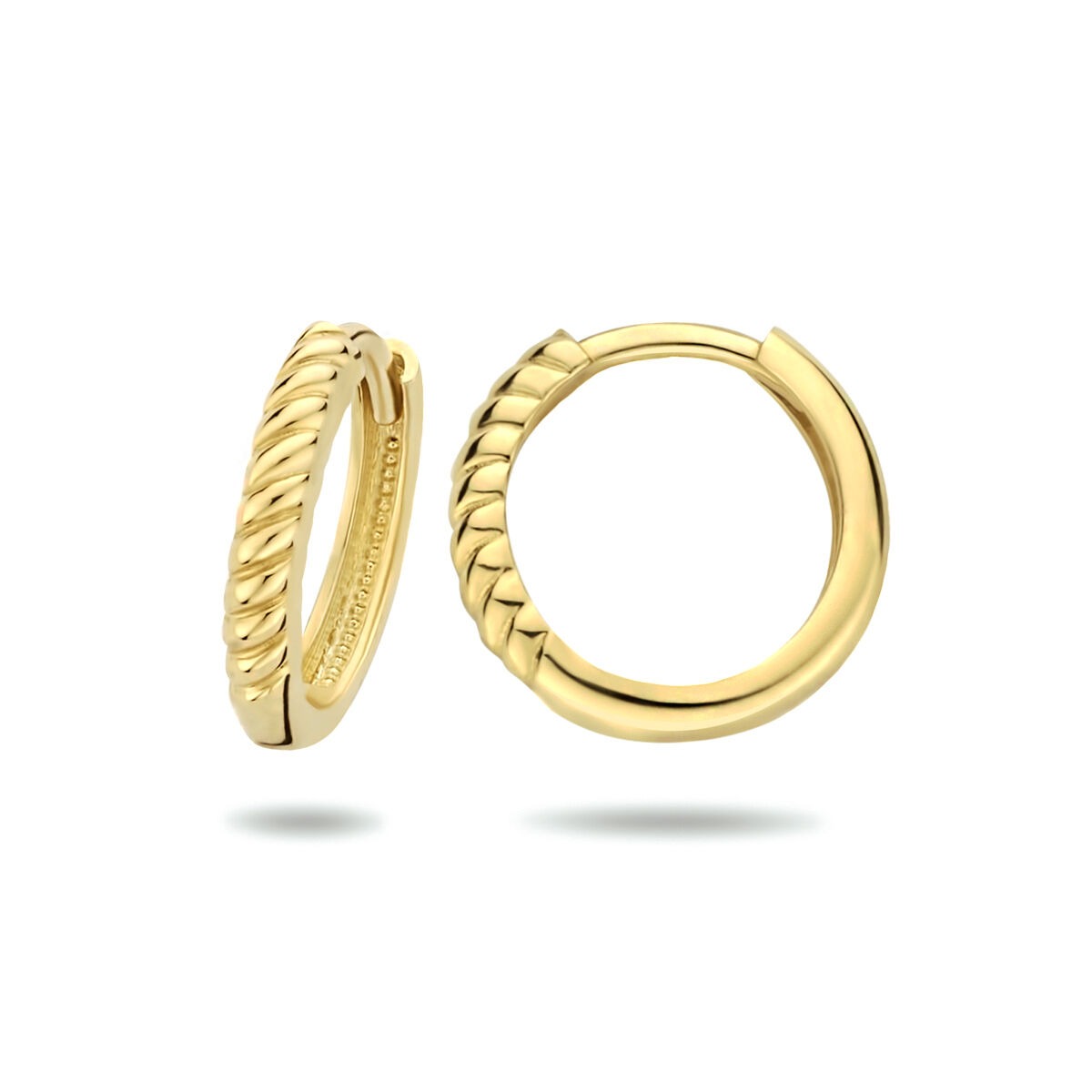 9k Geelgouden klapoorringen 13 mm