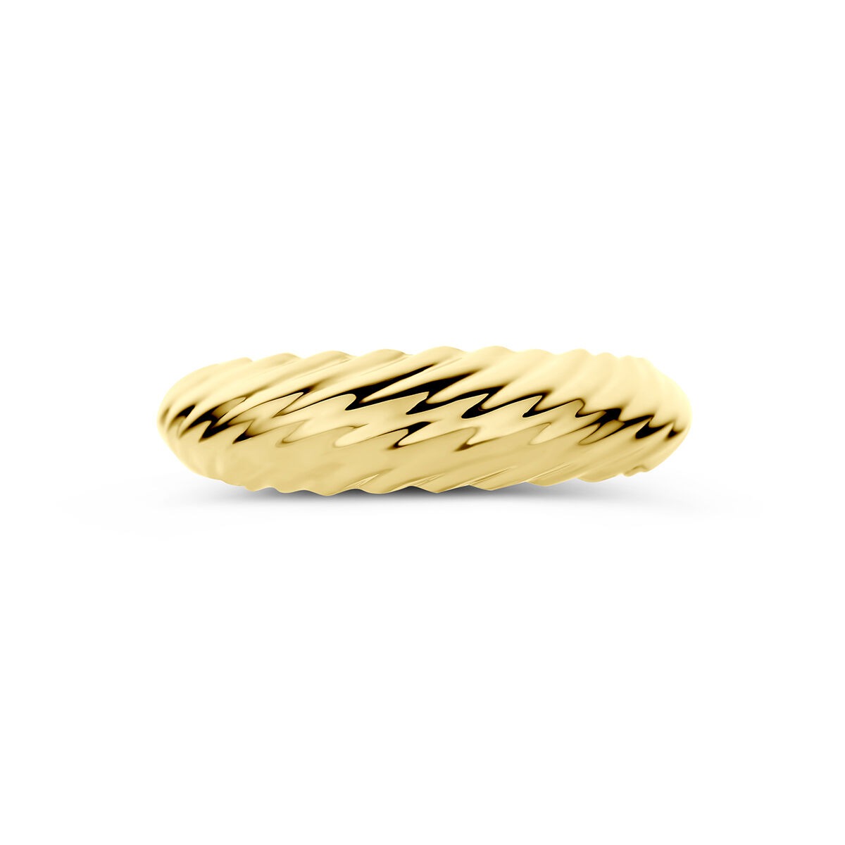 14k Geelgouden gedraaide ring 5,5 mm