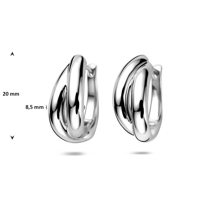 Gerhodineerd zilveren klapoorringen dames