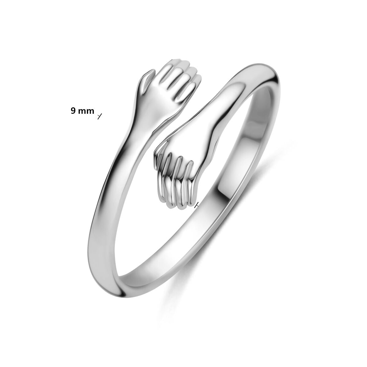 Gerhodineerd 925 zilveren dames ring