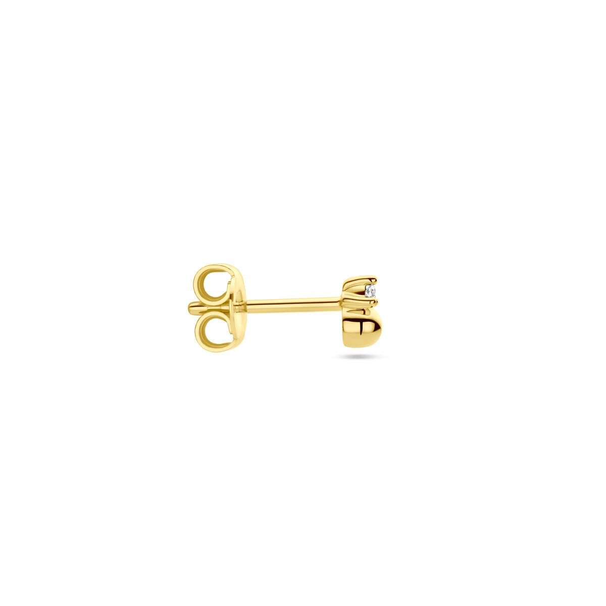 ear stud ball diamond 0.01ct h p1 per piece 14K yellow gold