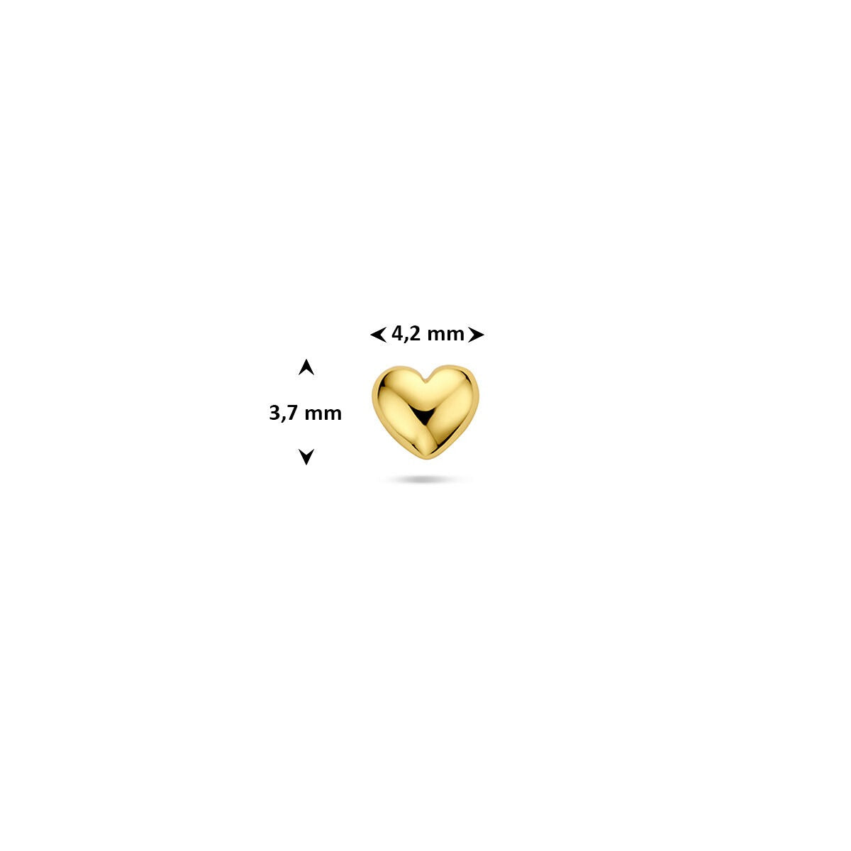 Verguld zilveren flat back piercing strikje – 925 zilver