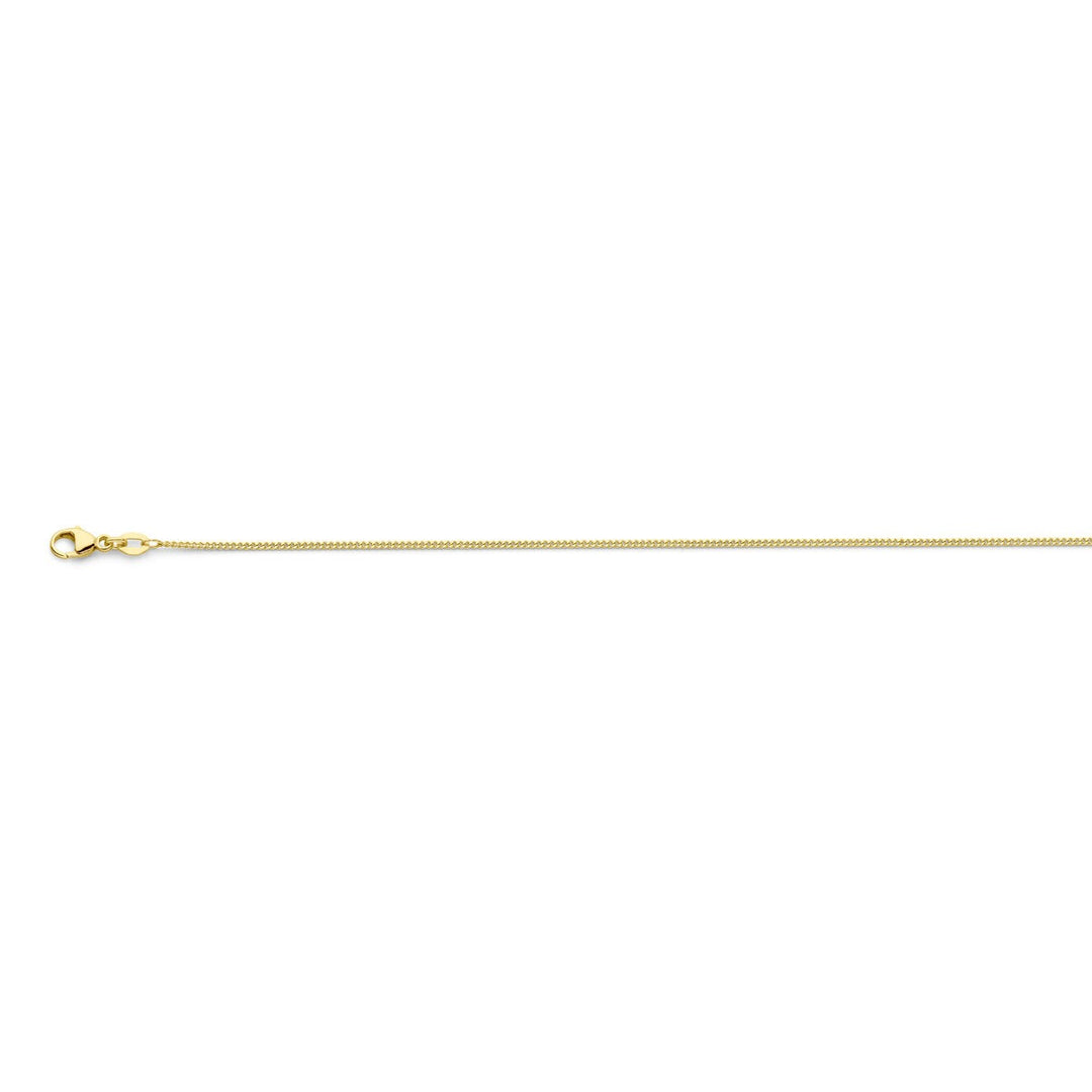necklace gourmette 4-sided cut 1.2 mm 41 - 43 - 45 cm 18K yellow gold