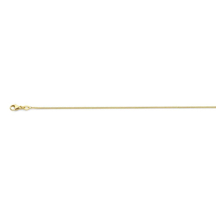 necklace gourmette 4-sided cut 1.2 mm 41 - 43 - 45 cm 18K yellow gold