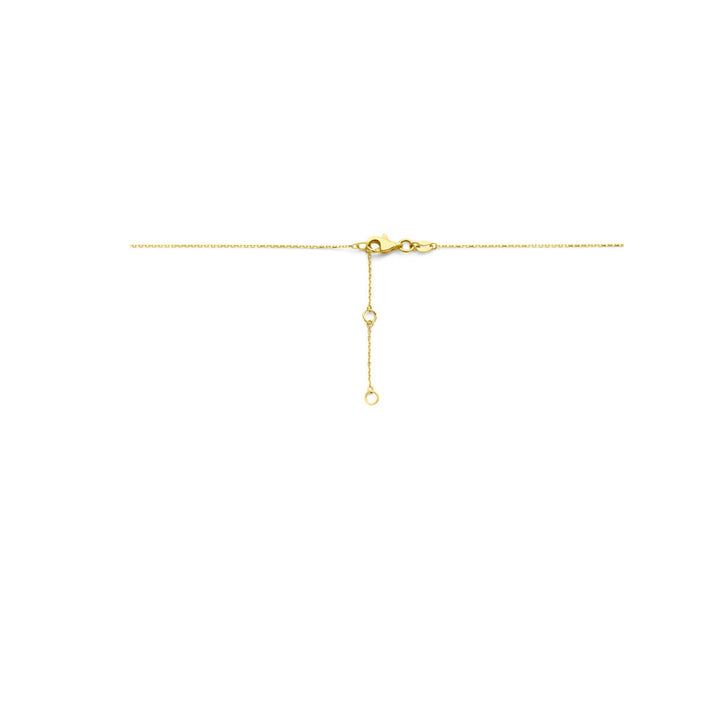 14k gouden dames ketting met twee hartjes – 45 cm