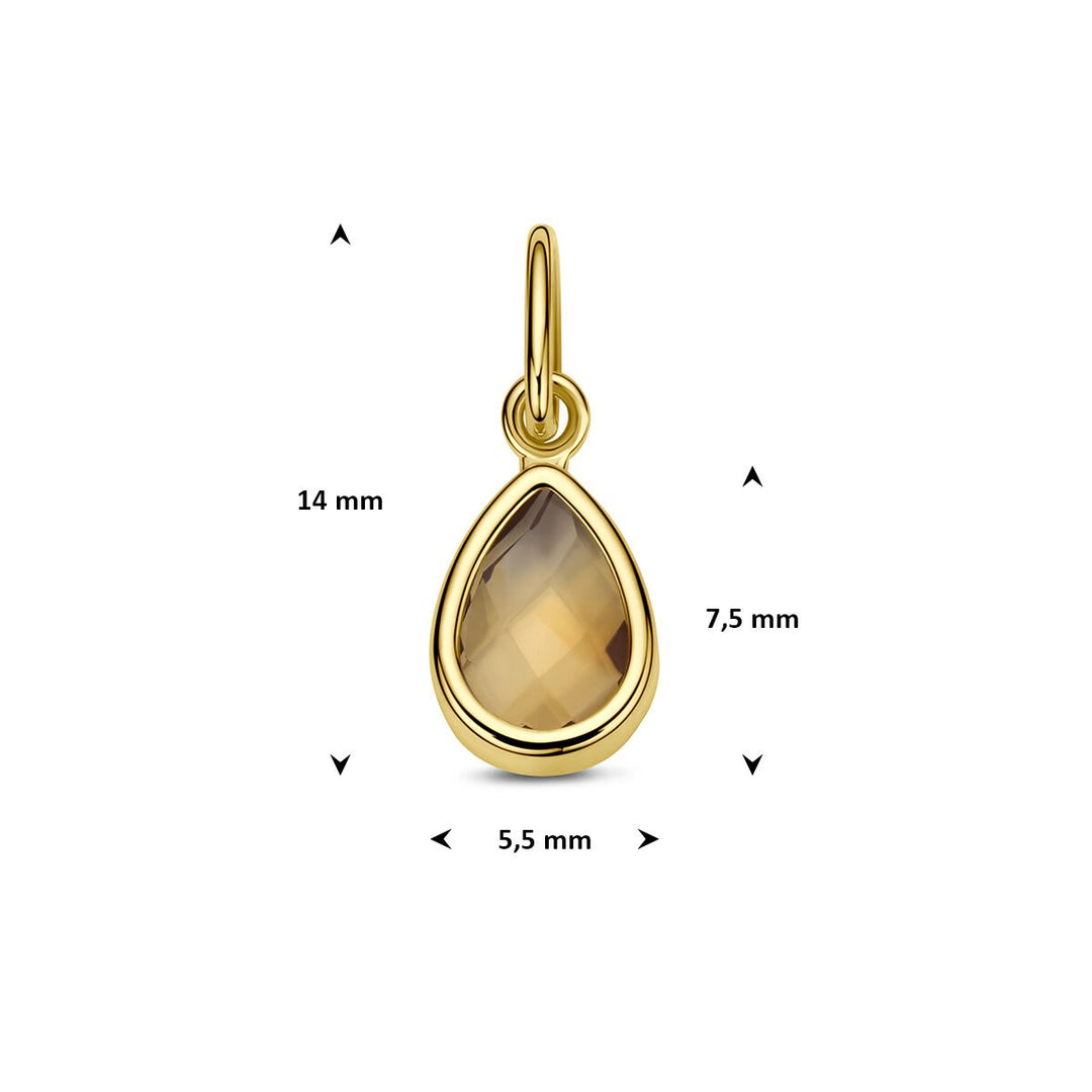 9k Geelgouden hanger met citrien