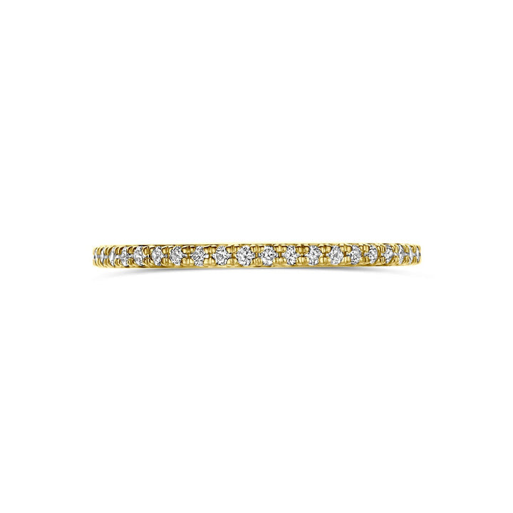 14k geelgouden ring met lab grown diamant