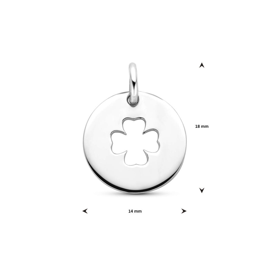 925 Gerhodineerd Zilveren Graveerhanger Rond