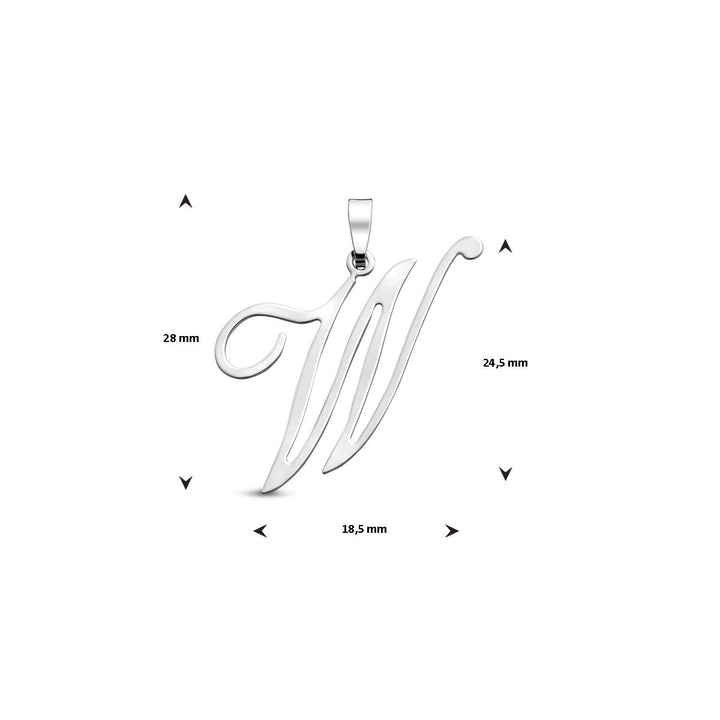 Gerhodineerd zilveren letterhanger