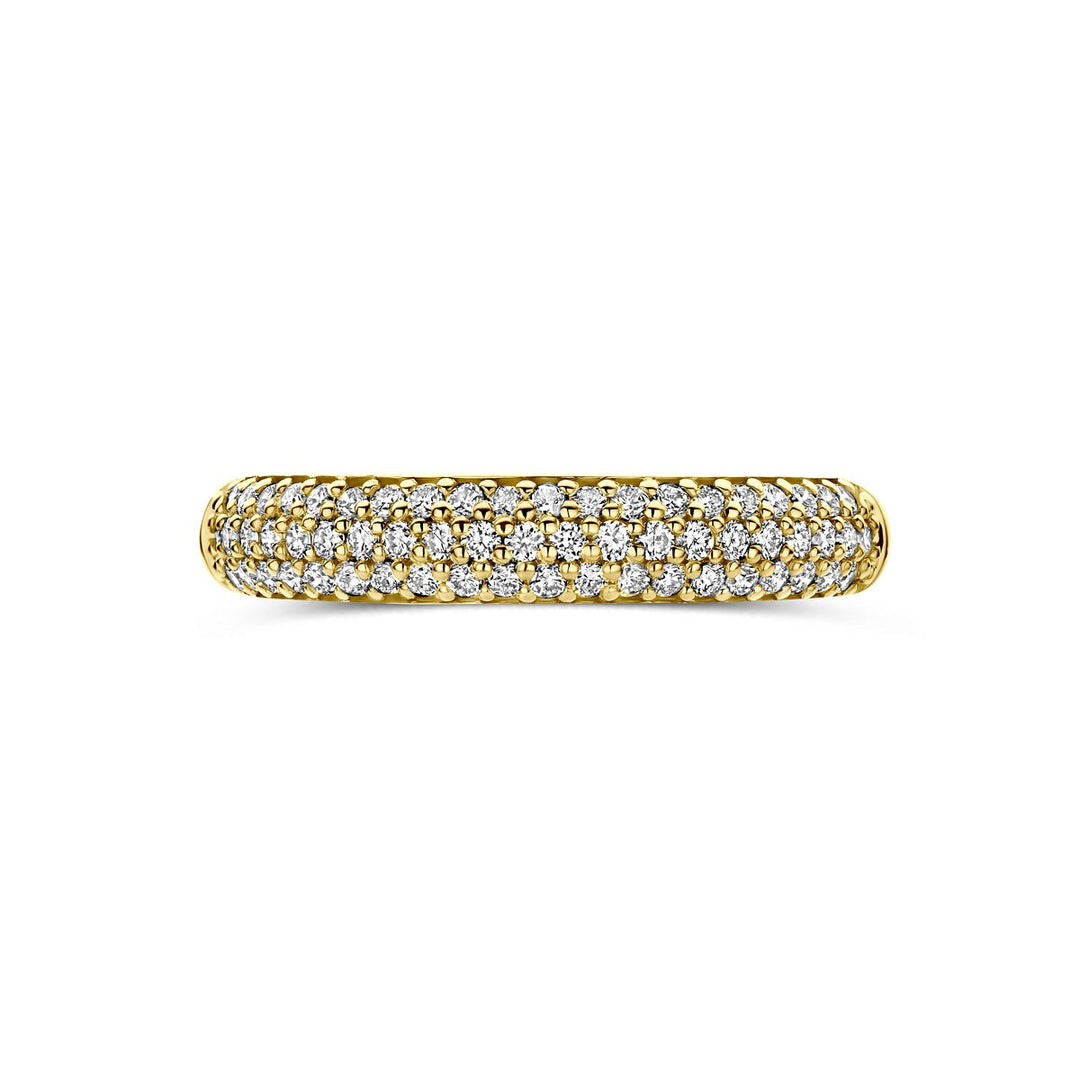 14k Geelgouden ring met lab grown diamant