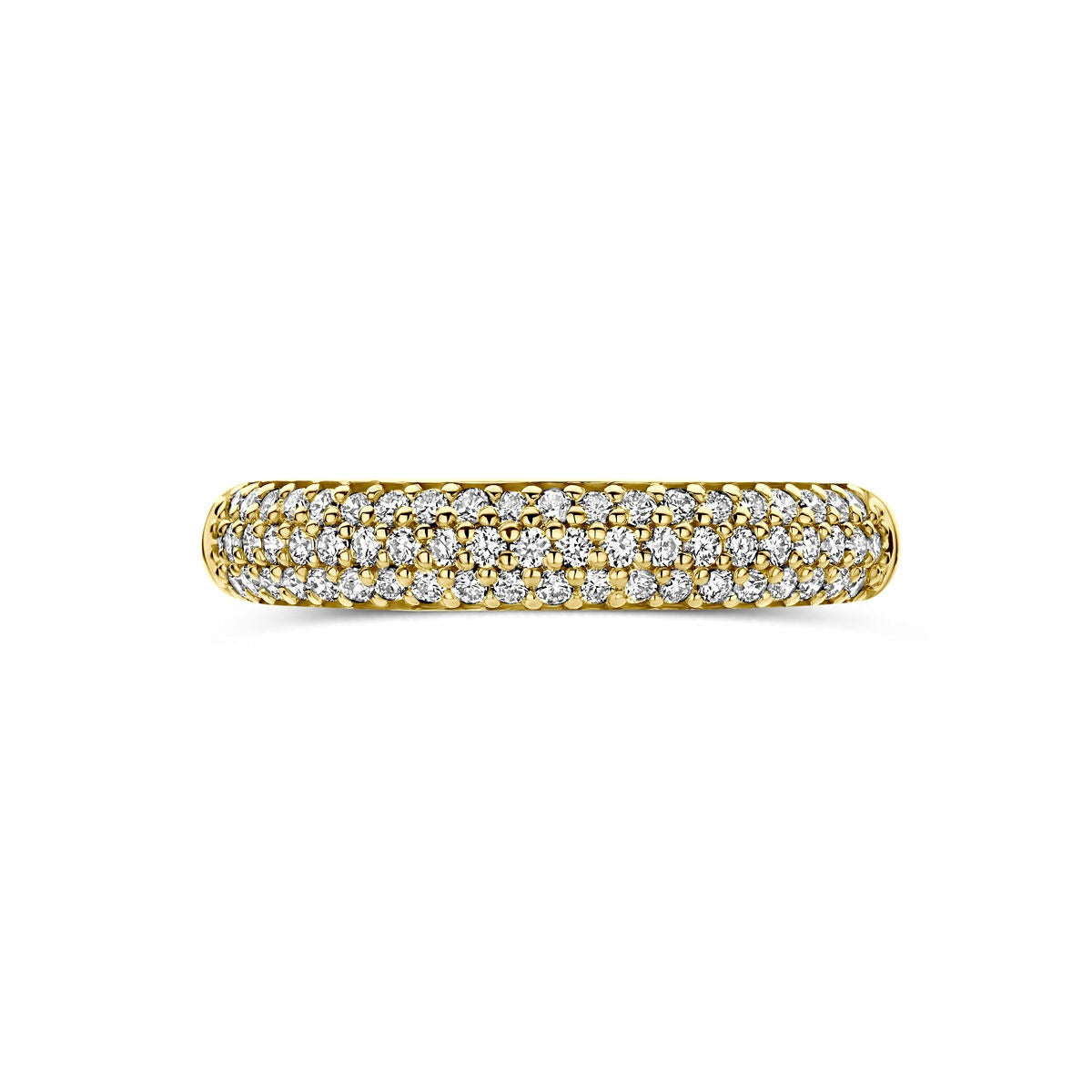 14k Geelgouden ring met lab grown diamant