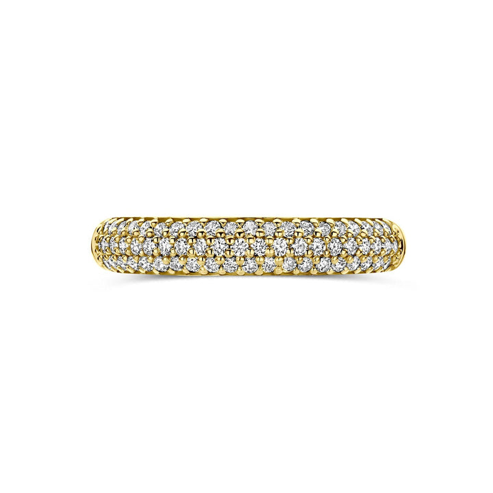14k Geelgouden ring met lab grown diamant