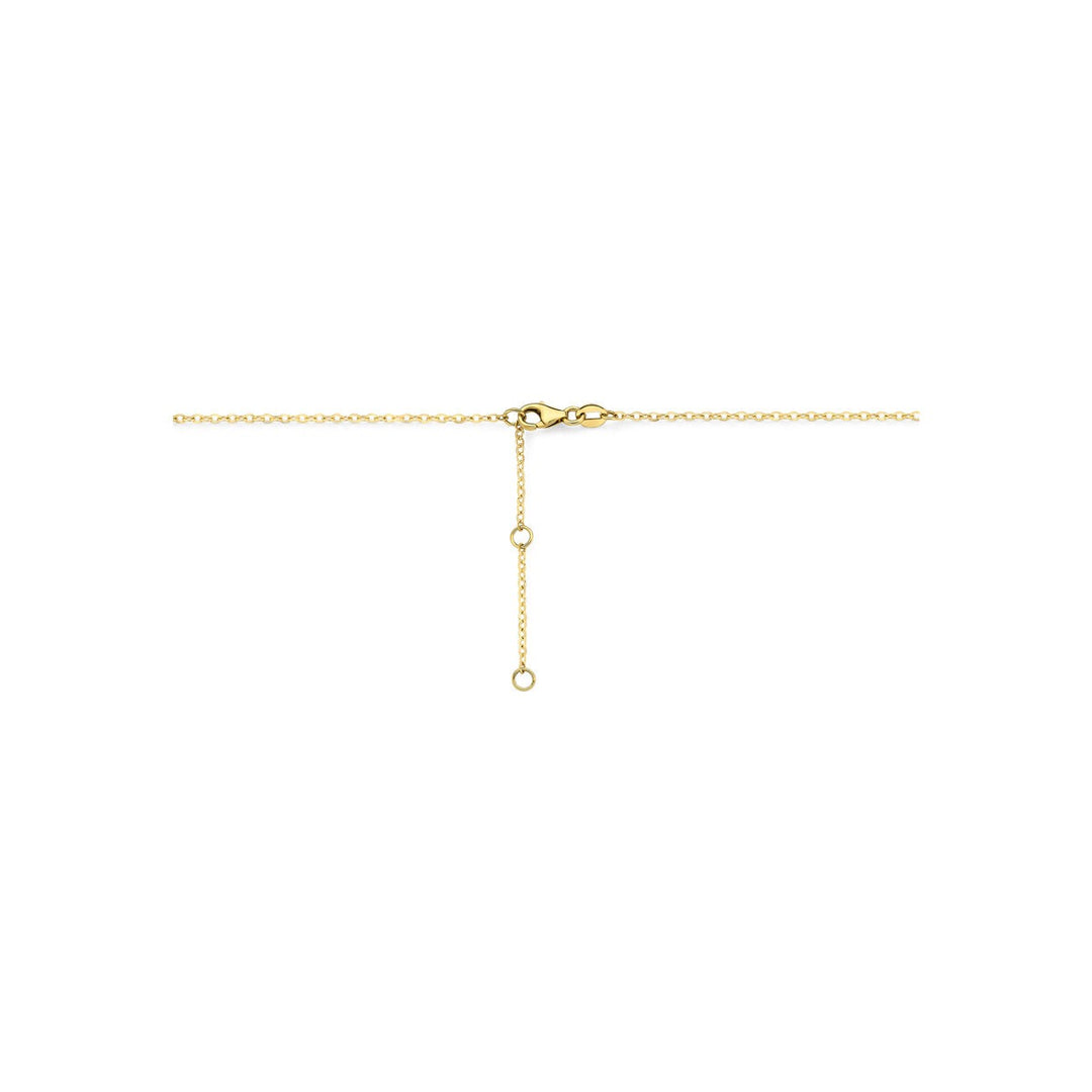14k Geelgouden collier met maansteen