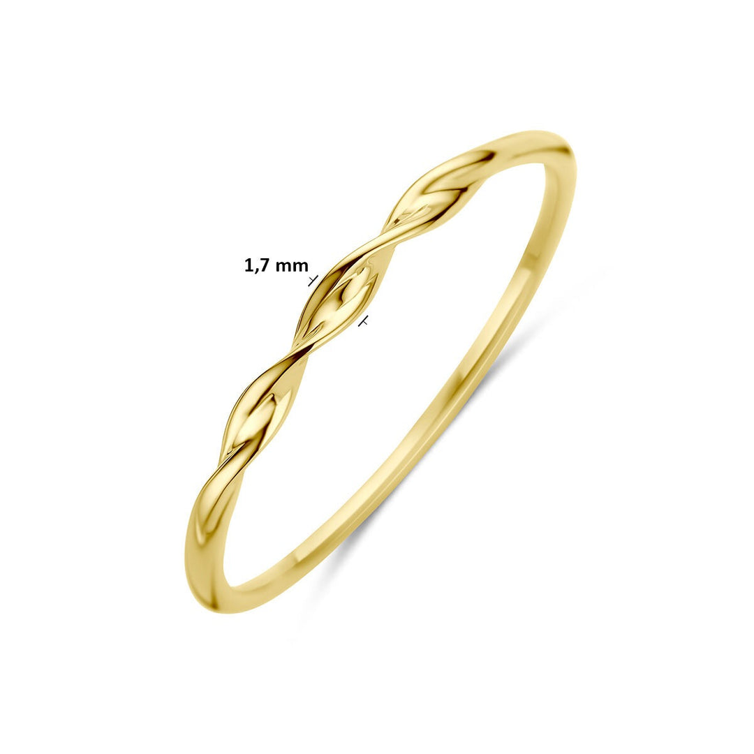 9k Geelgouden gedraaide ring
