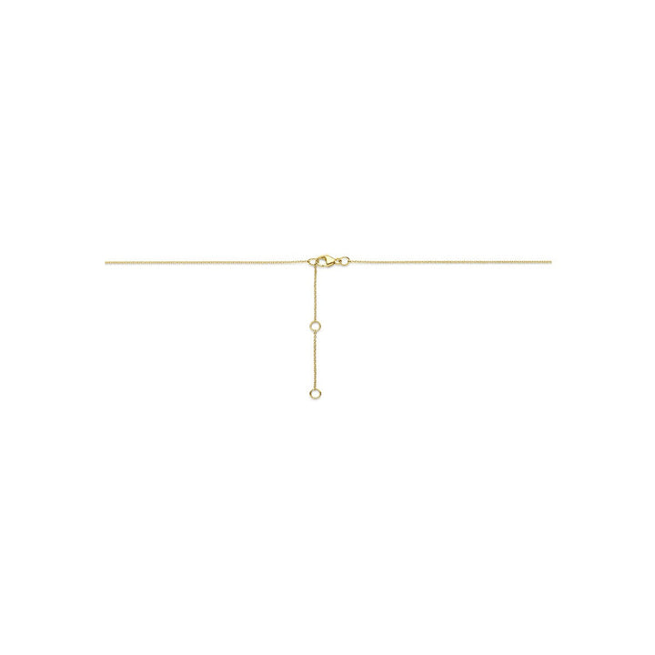 14k Gouden ketting met infinity hanger en lab grown diamant