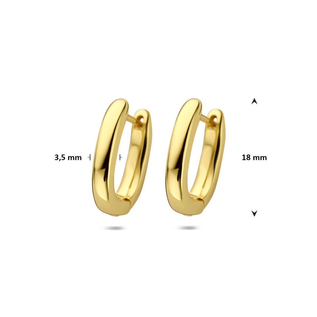 Verguld zilveren klapoorringen – klassieke vorm in gouden glans