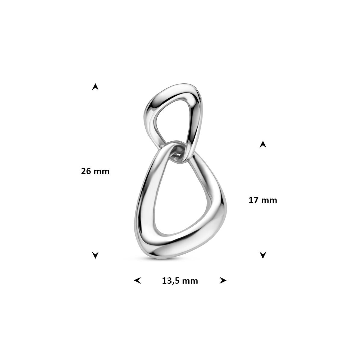 Gerhodineerd 925 zilveren hanger