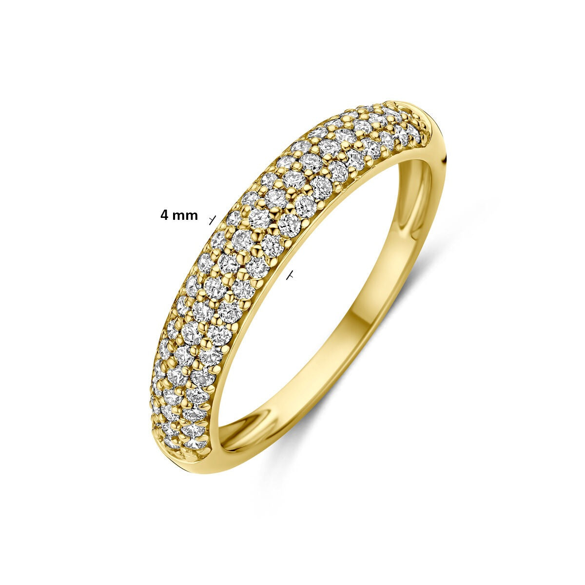 14k Geelgouden ring met lab grown diamant