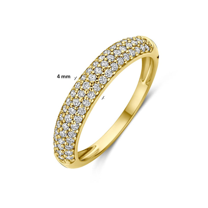 14k Geelgouden ring met lab grown diamant