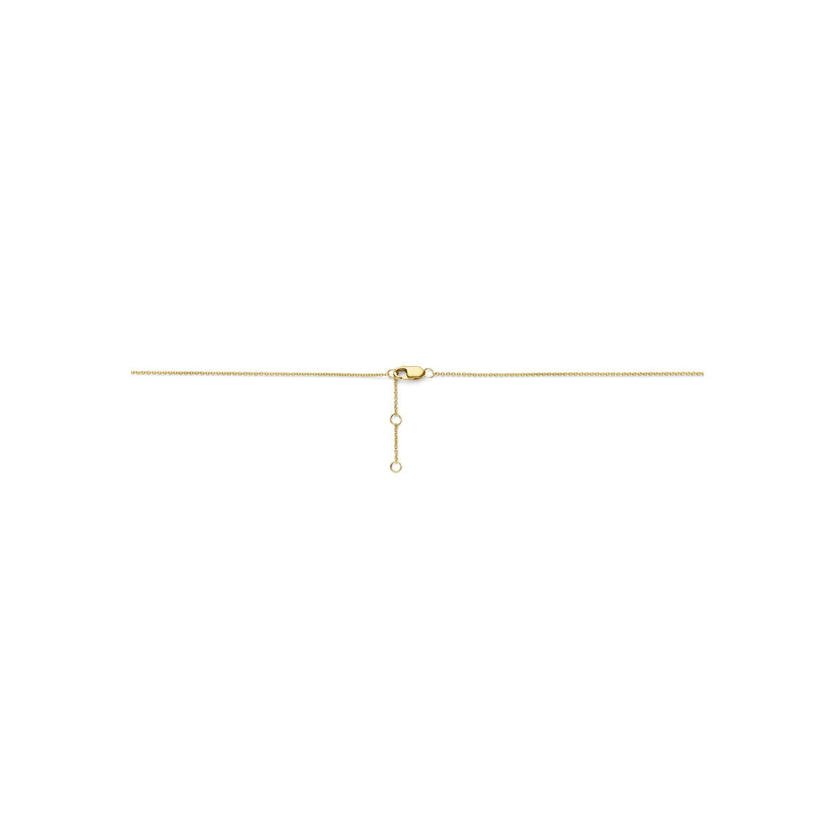 14k geelgouden collier met hartje en diamant – symbool van liefde