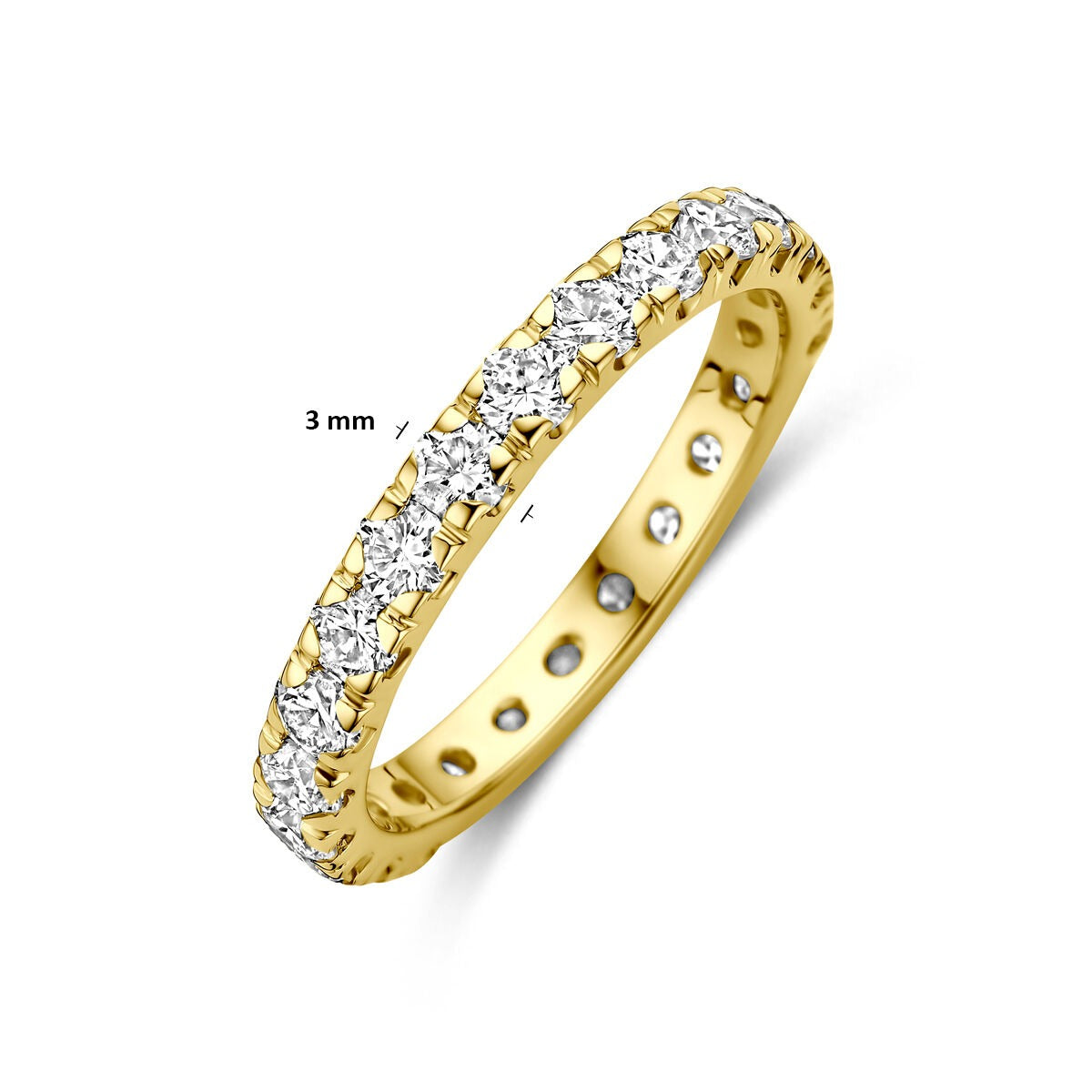 14k Geelgouden ring met lab grown diamant