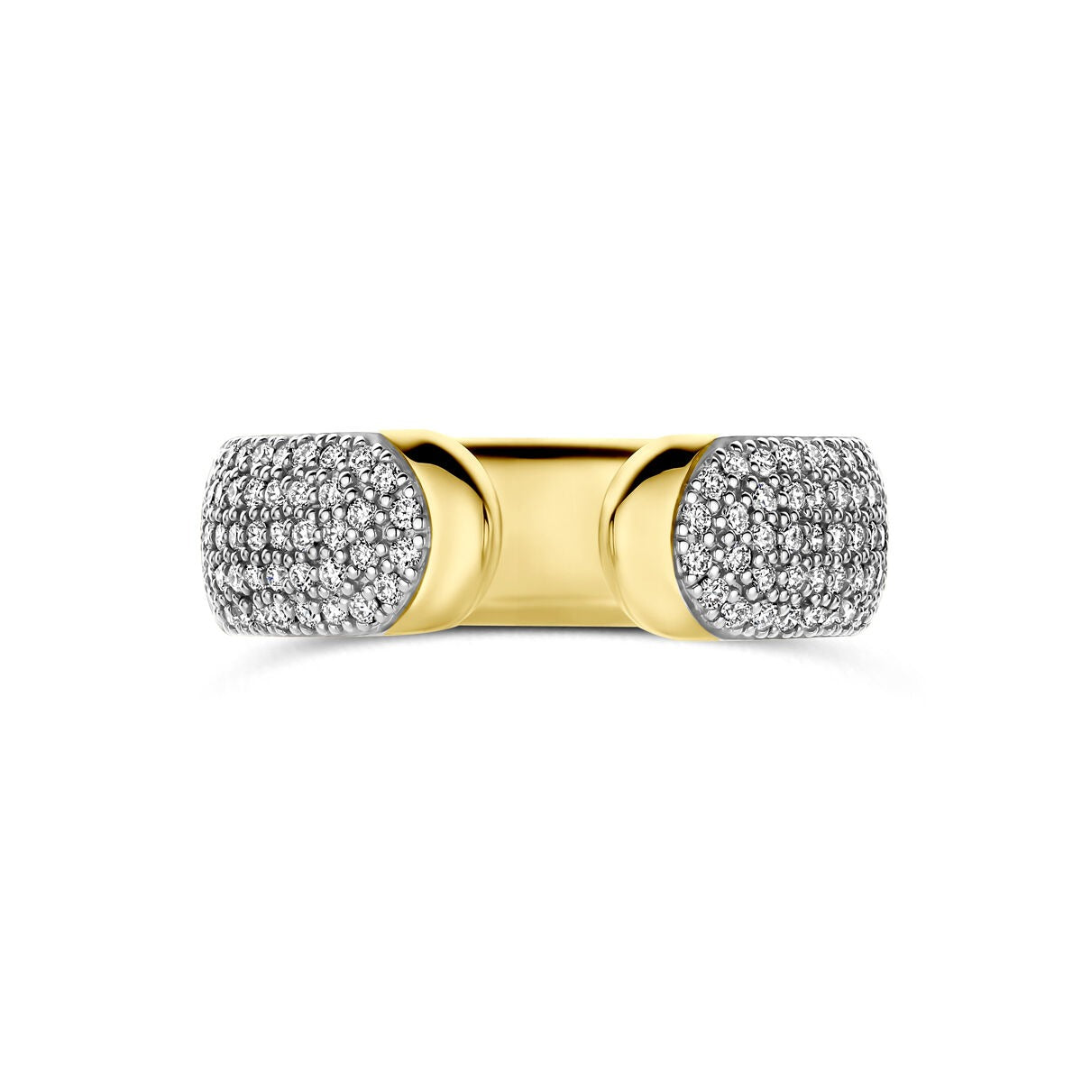 14k geelgouden ring met diamant