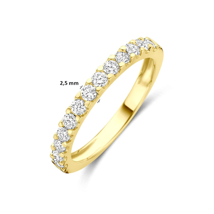 14k Geelgouden ring met 0.50ct lab grown diamant