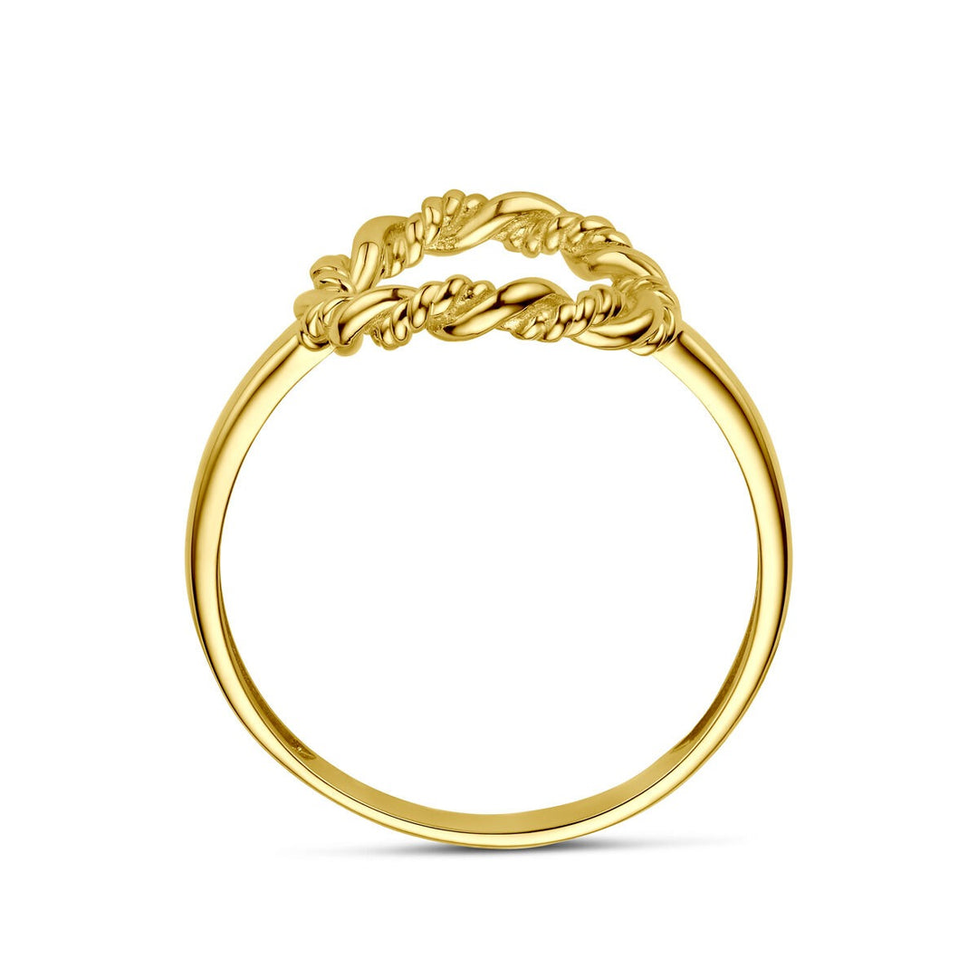 Gouden damesring gedraaid – 14k geelgoud