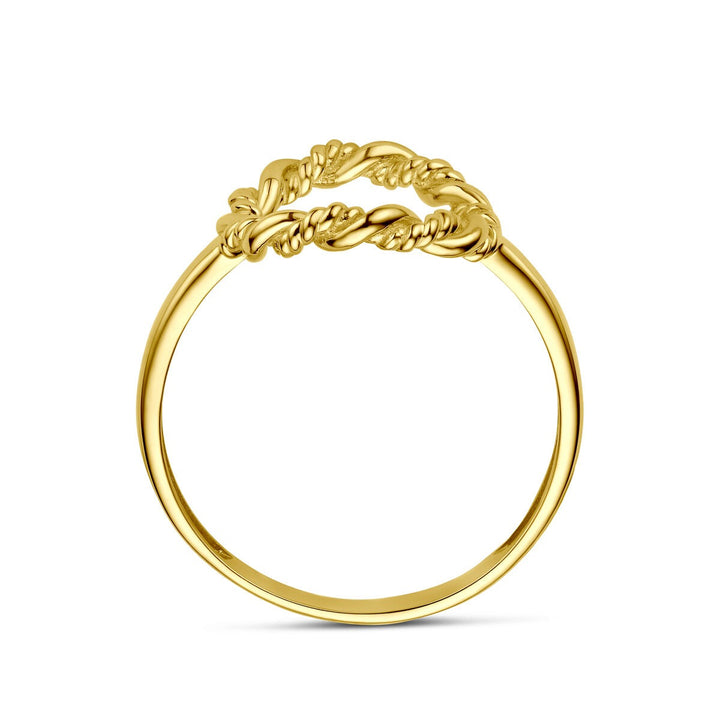 Gouden damesring gedraaid – 14k geelgoud
