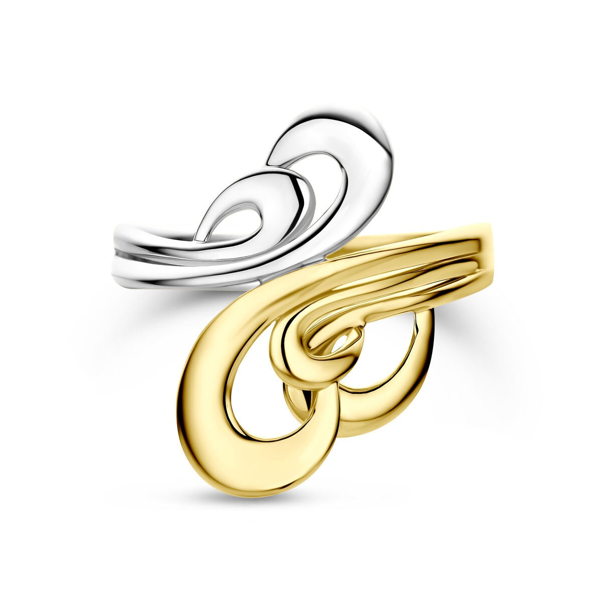 14k Bicolor gouden dames ring
