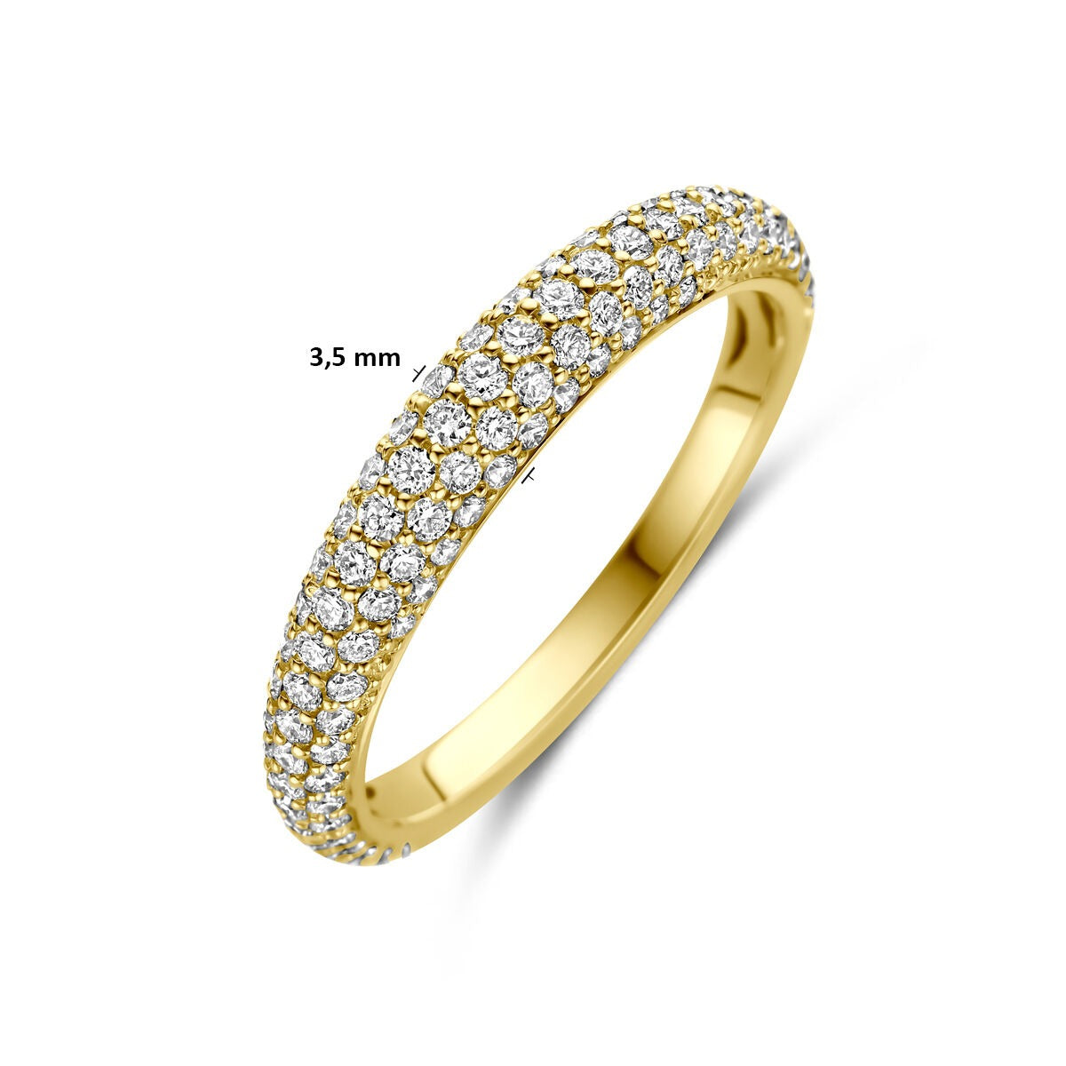 14k Geelgouden ring met diamant