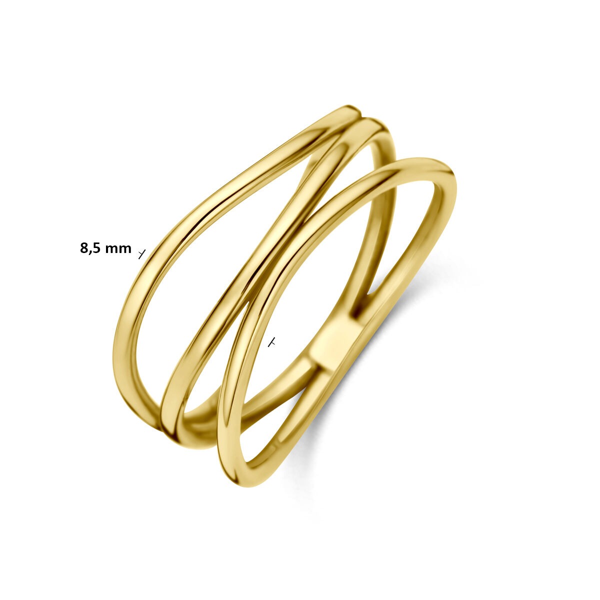 14k Geelgouden Ring 8,5 mm Dames