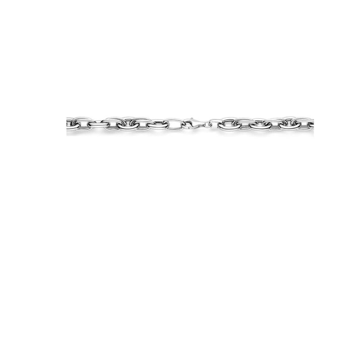 Zilveren collier 925 gerhodineerd met grove draadschakels