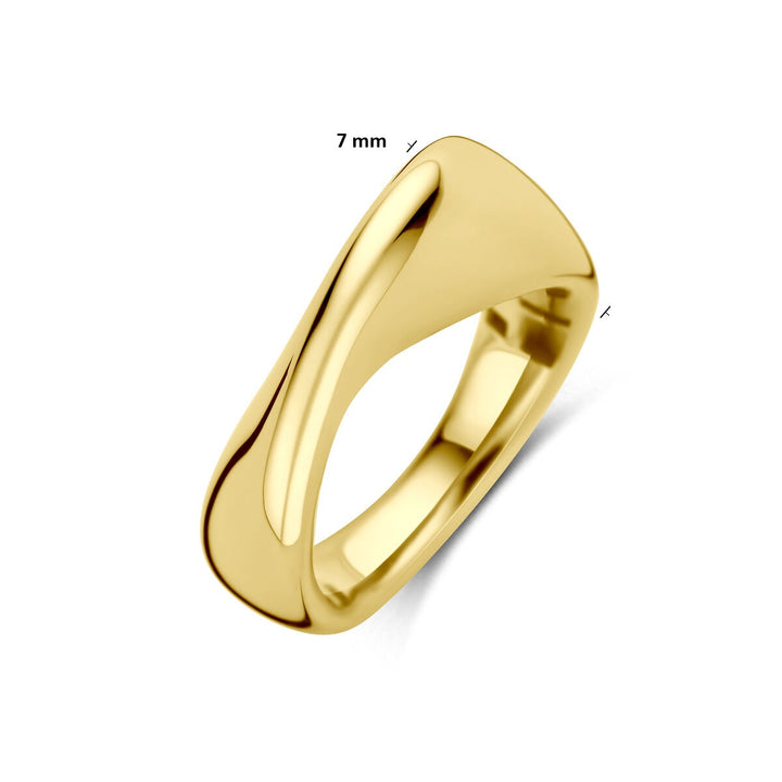14k Geelgouden damesring – 7 mm breed