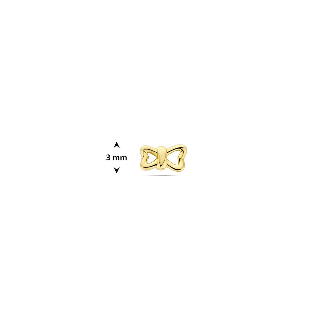 14k Geelgouden Flat Back Piercing Strik – Per Stuk