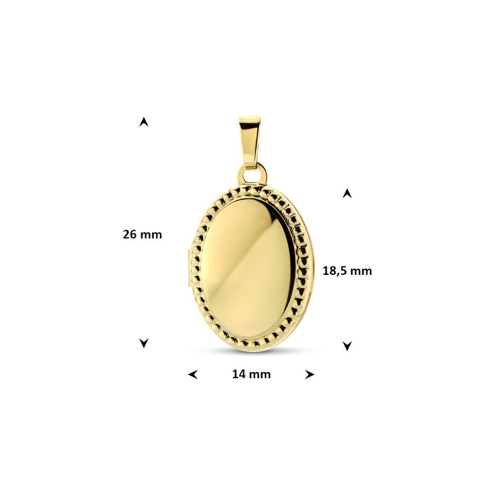 9k geelgouden medaillon ovaal