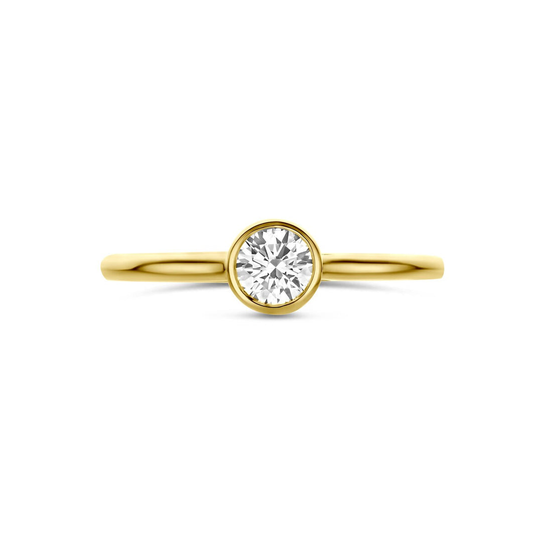14k Geelgouden Ring met Diamant 0,40 ct Solitaire