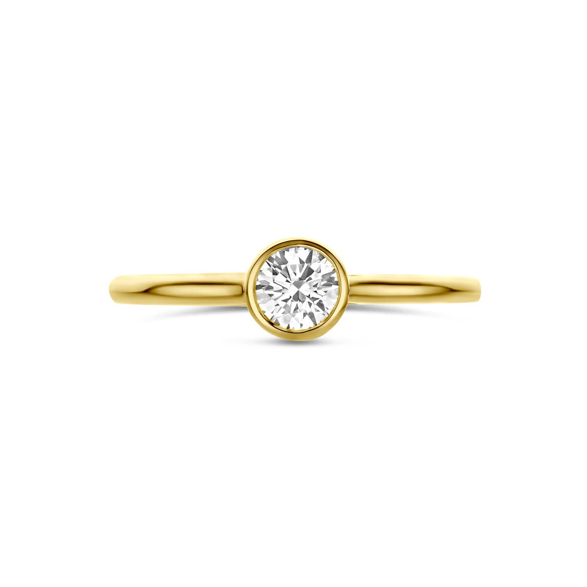 14k Geelgouden Ring met Diamant 0,40 ct Solitaire