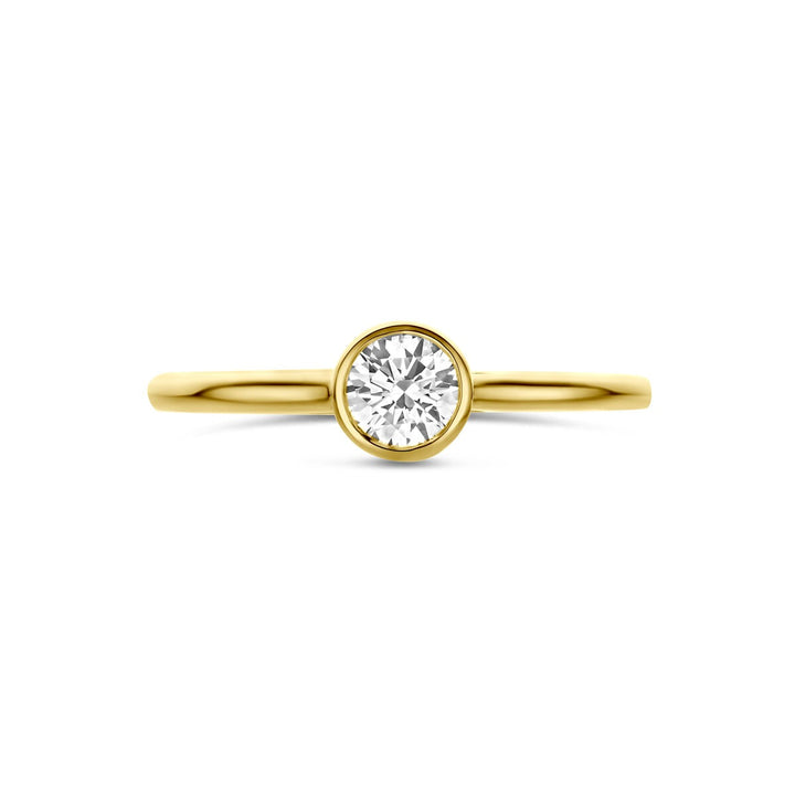 14k Geelgouden Ring met Diamant 0,40 ct Solitaire